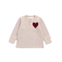 Organic Cotton Waffle Heart Henley, Biscotti