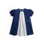 Organic Denim Striped Dress, Blue