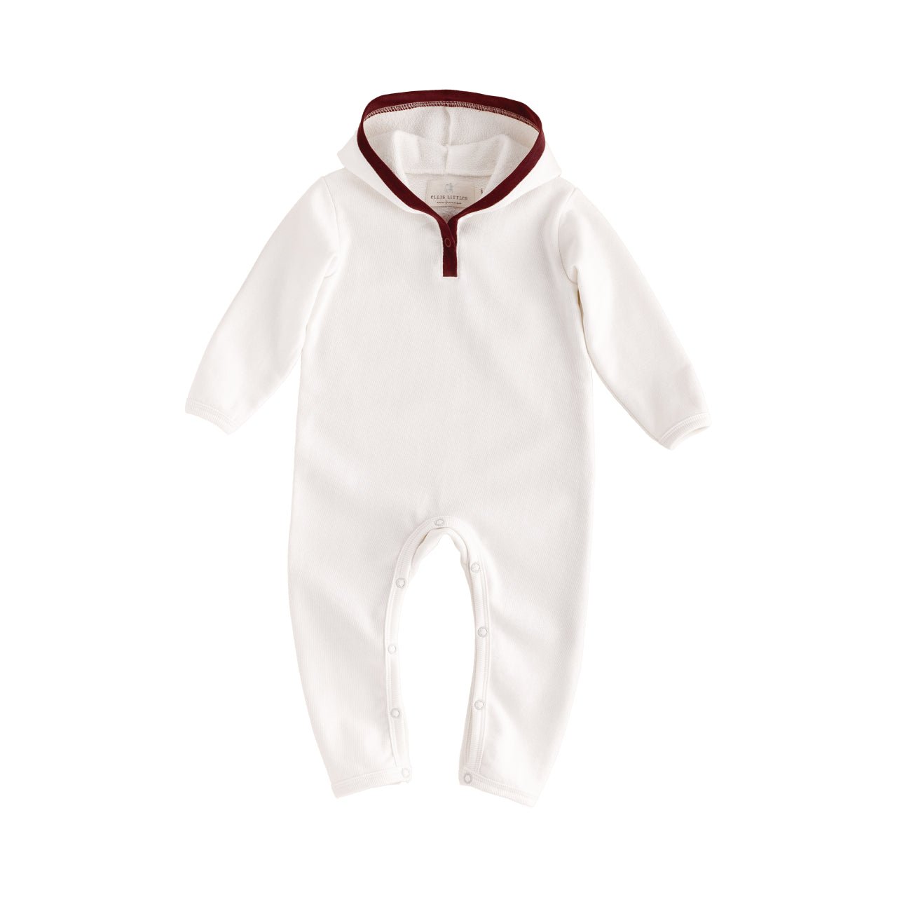 Organic Velveteen Hooded Onesie, Red - Ellis Littles