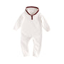 Organic Velveteen Hooded Onesie, Red